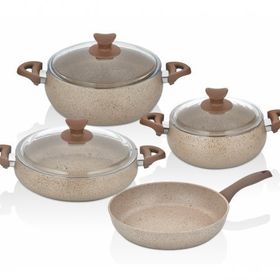 Taç TAC-3821 Master Cook Tombik Cappuccino 7 Parça Tencere Seti