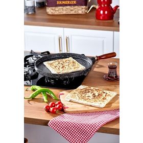 Taç TAC-6343 Döküm Granit 36 cm Siyah Gözleme Tavası