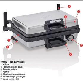 Taç TAC-7863 Inox Tost Makinesi