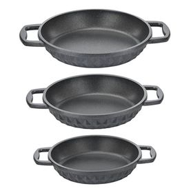 Taç TAC-8029 Bella Döküm 18-20-22 cm 3'lü Siyah Sahan Seti