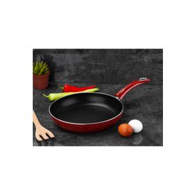 Taç Tek Kulplu 32 cm Kırmızı Granit Tava