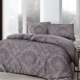 Taç Violet Çift Kişilik Saten Nevresim Takımı
