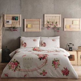 Taç Violet Pembe Çift Kişilik Nevresim Takımı