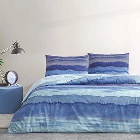 Taç Wave Ranforce Mavi Çift Kişilik Nevresim Takımı