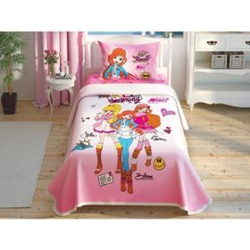 Taç Winx Dream Lisanslı Açık Pembe Tek Kişilik Pike Takımı