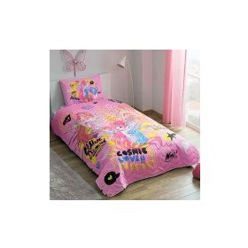 Taç Winx Flower Tek Kişilik Yatak Örtüsü Seti