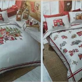 Taç Yilbaşi Santa Kırmızı Çift Kişilik Nevresim Takımı