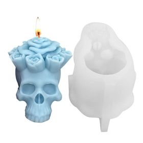 Tacery 3D Halloween Kafatası Silikon Mum Kalıbı