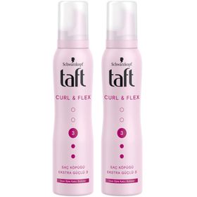 Taft Curl Flex Ekstra Güçlü No:3 2x150 ml Saç Şekillendirici Köpük