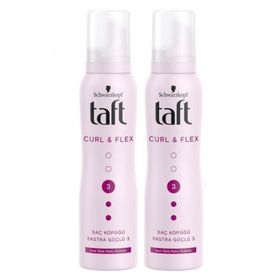 Taft Curl Flex Ekstra Güçlü No:3 2x150 ml Saç Şekillendirici Köpük