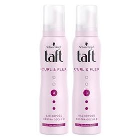 Taft Curl Flex Ekstra Güçlü No:3 2x150 ml Saç Şekillendirici Köpük