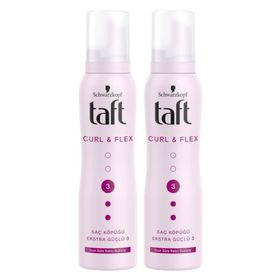 Taft Curl Flex Ekstra Güçlü No:3 2x150 ml Saç Şekillendirici Köpük