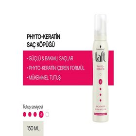 Taft Phyto Keratin Ultra Güçlü No:4 150 ml Saç Şekillendirici Köpük