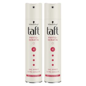 Taft Phyto Keratin Ultra Güçlü No:4 2x250 ml Saç Spreyi