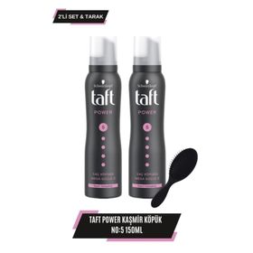 Taft Power 2x150 ml Kaşmir Köpük + Tarak