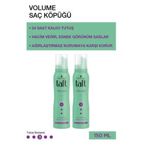 Taft True Volume No:3 2x150 ml Saç Şekillendirici Köpük