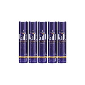 Taft Ultimate Kristal Parlaklığı Veren En Güçlü 5x250 ml Saç Şekillendirici Sprey