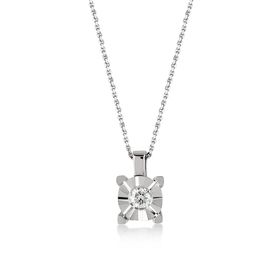 Tahal 0.09 Karat Pırlanta Tektaş Kolye