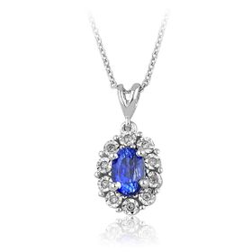 Tahal 0.74 Karat Pırlanta Safir Kolye