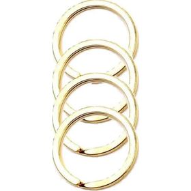 Tahtakale Toptancıları 2.5 cm 50 Adet GoldZincirsiz Boş Yassı Model Anahtarlık Halkası