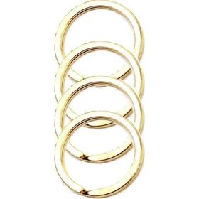 Tahtakale Toptancıları 3.1 cm 50 Adet Gold Zincirsiz Boş Yassı Model Anahtarlık Halkası