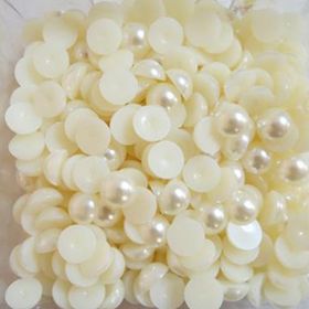 Tahtakale Toptancıları 8 mm 250 gr Krem Yarım Yuvarlak İncı