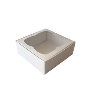Tahtakale Toptancıları 8 X 8 X 3 cm 50 Adet Beyaz Çerçeveli Karton Kutu