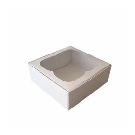 Tahtakale Toptancıları 8 X 8 X 3 cm 50 Adet Beyaz Çerçeveli Karton Kutu
