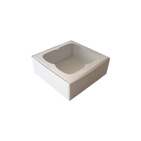 Tahtakale Toptancıları 8 X 8 X 3 cm 50 Adet Beyaz Çerçeveli Karton Kutu