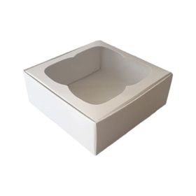 Tahtakale Toptancıları 8 X 8 X 3 cm 50 Adet Beyaz Çerçeveli Karton Kutu
