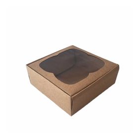 Tahtakale Toptancıları 9 X 9 X 3 cm 50 Adet Kraft Çerçeveli Karton Kutu