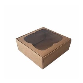 Tahtakale Toptancıları 9 X 9 X 3 cm 50 Adet Kraft Çerçeveli Karton Kutu