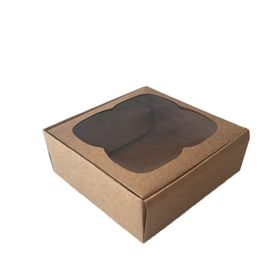 Tahtakale Toptancıları 9 X 9 X 3 cm 50 Adet Kraft Çerçeveli Karton Kutu