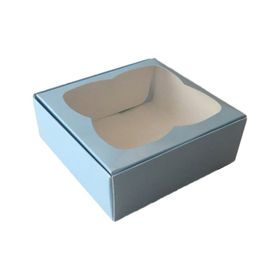 Tahtakale Toptancıları 9 X 9 X 3 cm 50 Adet Mavi Çerçeveli Karton Kutu