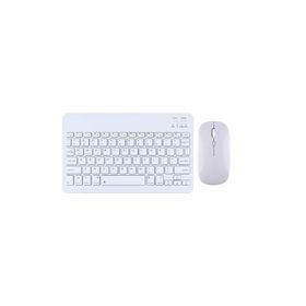 Tahticmer Apple iPad Pro 12.9 inç 2021 A2379 A2461 A2462 Beyaz Kablosuz Bluetooth Klavye Mouse Set