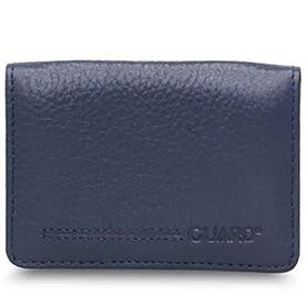 Tahticmer Hakiki Deri 10.5x7.5x2 cm Mini Mat Lacivert Guard Cüzdan Mini Mıknatıslı Kartlık