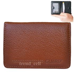 Tahticmer Hakiki Deri 10.5x7.5x2 cm Taba Guard Mini Mıknatıslı Kartlık