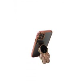 Tahticmer Samsung Galaxy A51 A515 Uyumlu Astronot Gizli Standli Silikon Lazer Arkasi Seffaf Tpu Kılıf