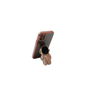 Tahticmer Samsung Galaxy A52 4G A525 Uyumlu Astronot Gizli Standli Silikon Lazer Arkasi Seffaf Tpu Kılıf