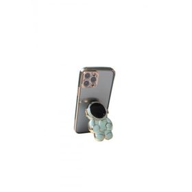 Tahticmer Samsung Galaxy A52 5G A526 Uyumlu Astronot Gizli Standli Silikon Lazer Arkasi Seffaf Tpu Kılıf