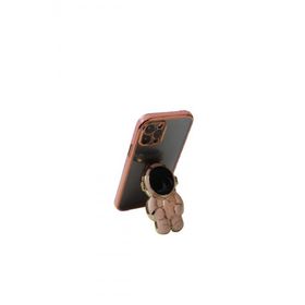 Tahticmer Samsung Galaxy A71 A715 Uyumlu Astronot Gizli Standli Silikon Lazer Arkasi Seffaf Tpu Kılıf