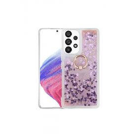 Tahticmer Samsung Galaxy A71 Simli Pullu Sulu Yuzuklu Standli Silikon Milce Kapak Luks Tpu Kılıf