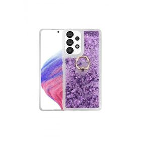 Tahticmer Samsung Galaxy A71 Simli Pullu Sulu Yuzuklu Standli Silikon Milce Kapak Luks Tpu Kılıf