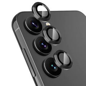 Tahticmer Samsung Galaxy S21 Plus G996 Uyumlu Komple Cam Siyah Kırılmaz Kamera Lens Koruyucu