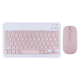 Tahticmer Samsung Galaxy Tab 4 T230 T232 T235 Uyumlu Pembe Kablosuz Bluetooth Klavye Mouse Set