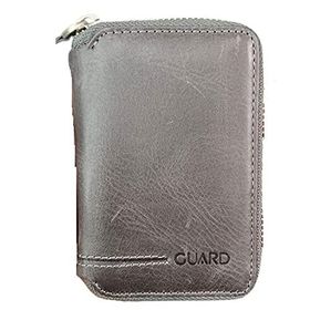 Tahticmer Unisex 11 Kart Bölmeli 8x11.5 cm Uzay Grisi Guard Cüzdan Mini Fermuarlı Cüzdan