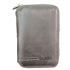 Tahticmer Unisex 11 Kart Bölmeli 8x11.5 cm Uzay Grisi Guard Cüzdan Mini Fermuarlı Cüzdan