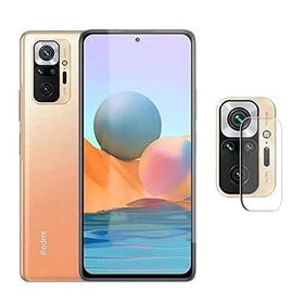 Tahticmer Xiaomi Redmi Note 10 Uyumlu Şeffaf Kırılmaz Kamera Lens Koruyucu Komple Cam