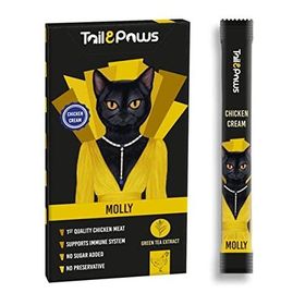 Tail Paws 20x15 gr Molly Tavuklu Şekersiz Sıvı Kedi Ödülü