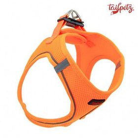Tailpetz Air-Mesh 32 36 cm Neon Turuncu XS Küçük Irk Köpek Göğüs Tasması